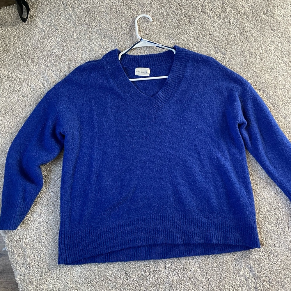 Small Royal Blue Nordstrom’s V-Neck Tunic Sweater from Dreamers by Debut